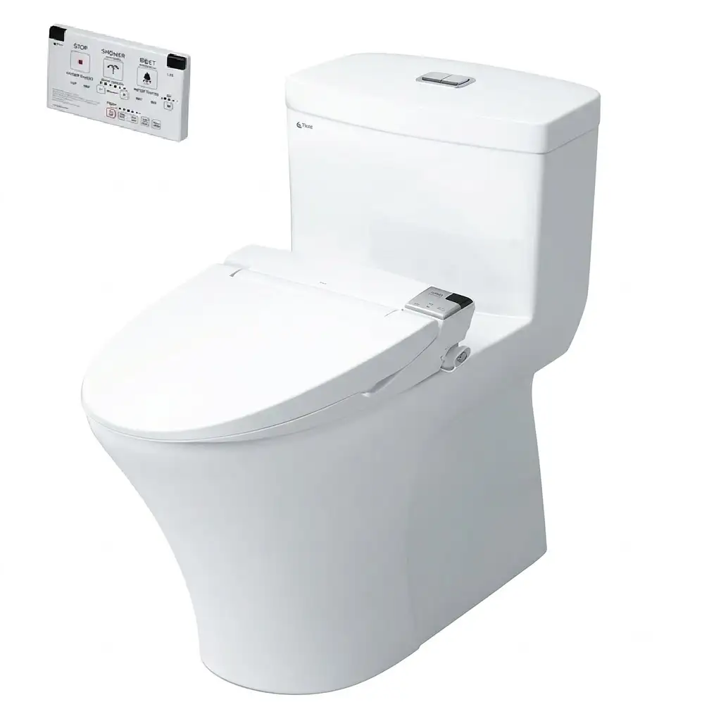 Bồn cầu 1 khối kết hợp nắp điện tử INAX AC-900R + CW-KA22AVN