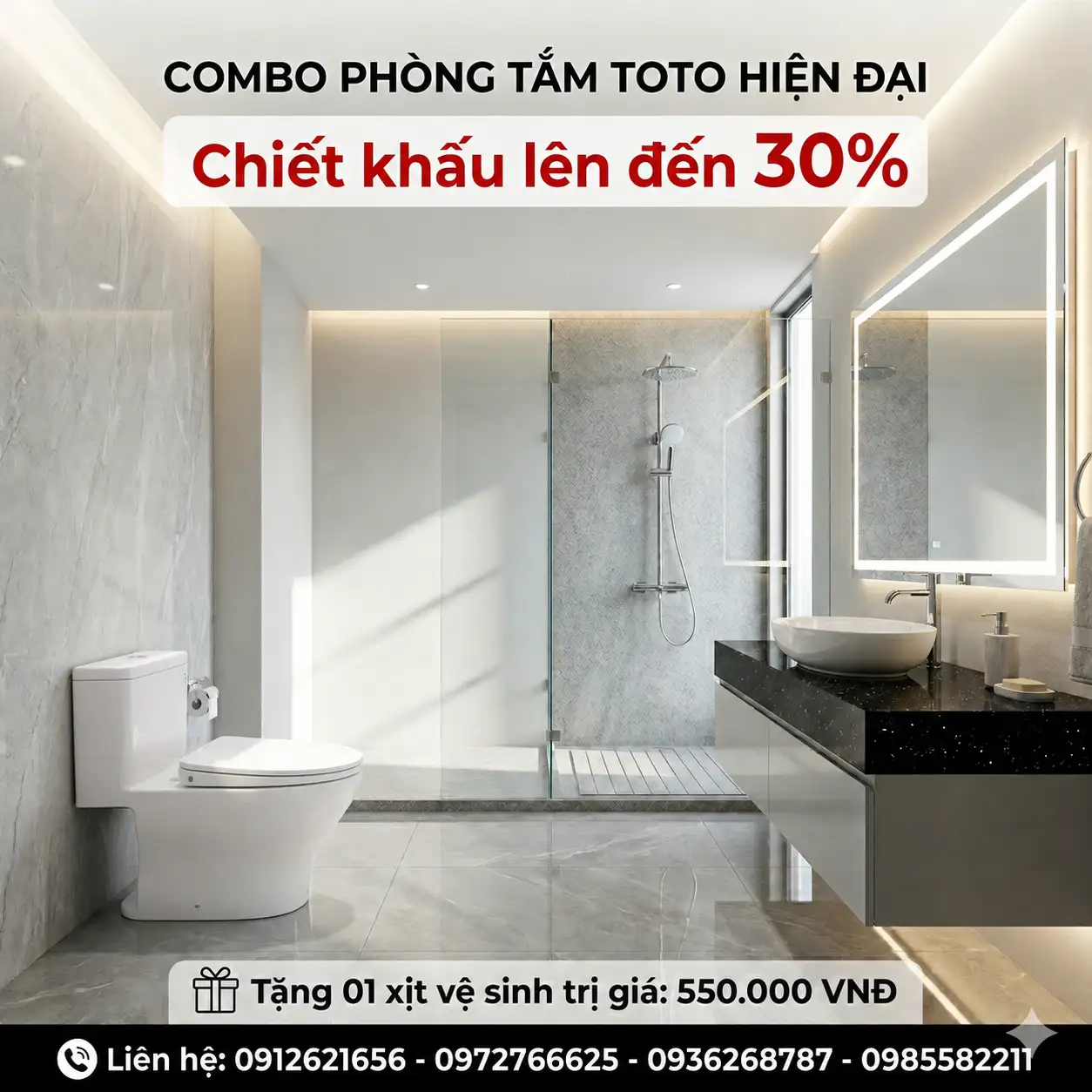 COMBO phòng tắm TOTO MS857DT10 - Số 4