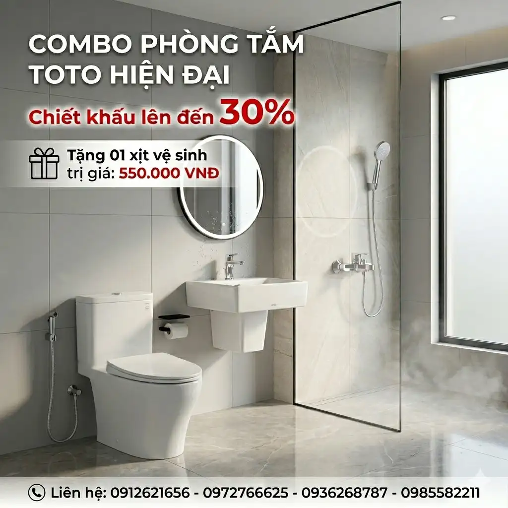 COMBO phòng tắm TOTO MS857DT10 cơ bản