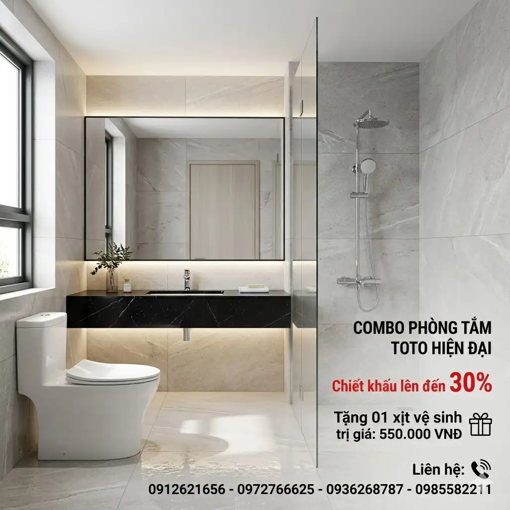 COMBO phòng tắm TOTO MS885DT8 - Số 1