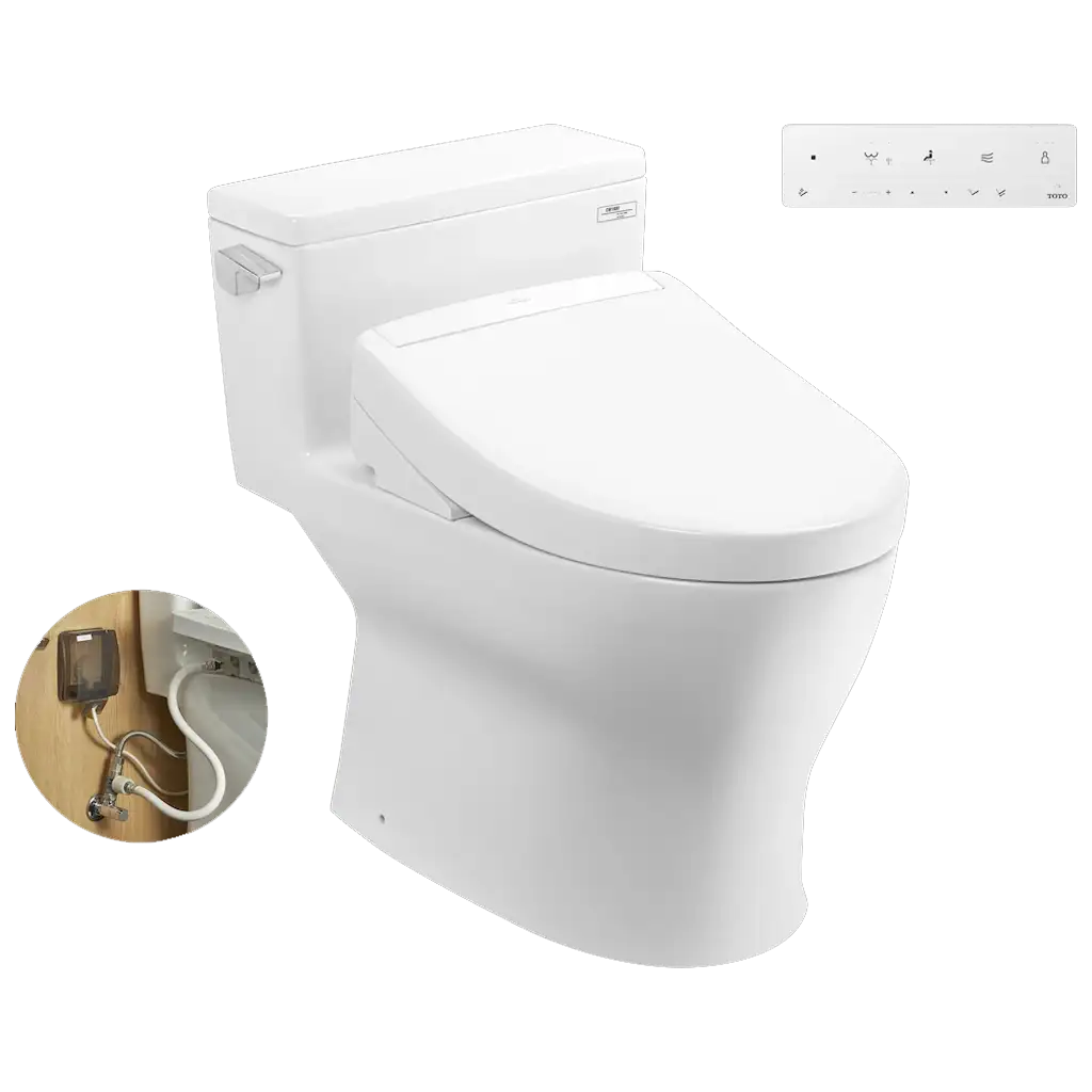 Bồn cầu 1 khối nắp điện tử TOTO MS188VKW25 / T53P100VR