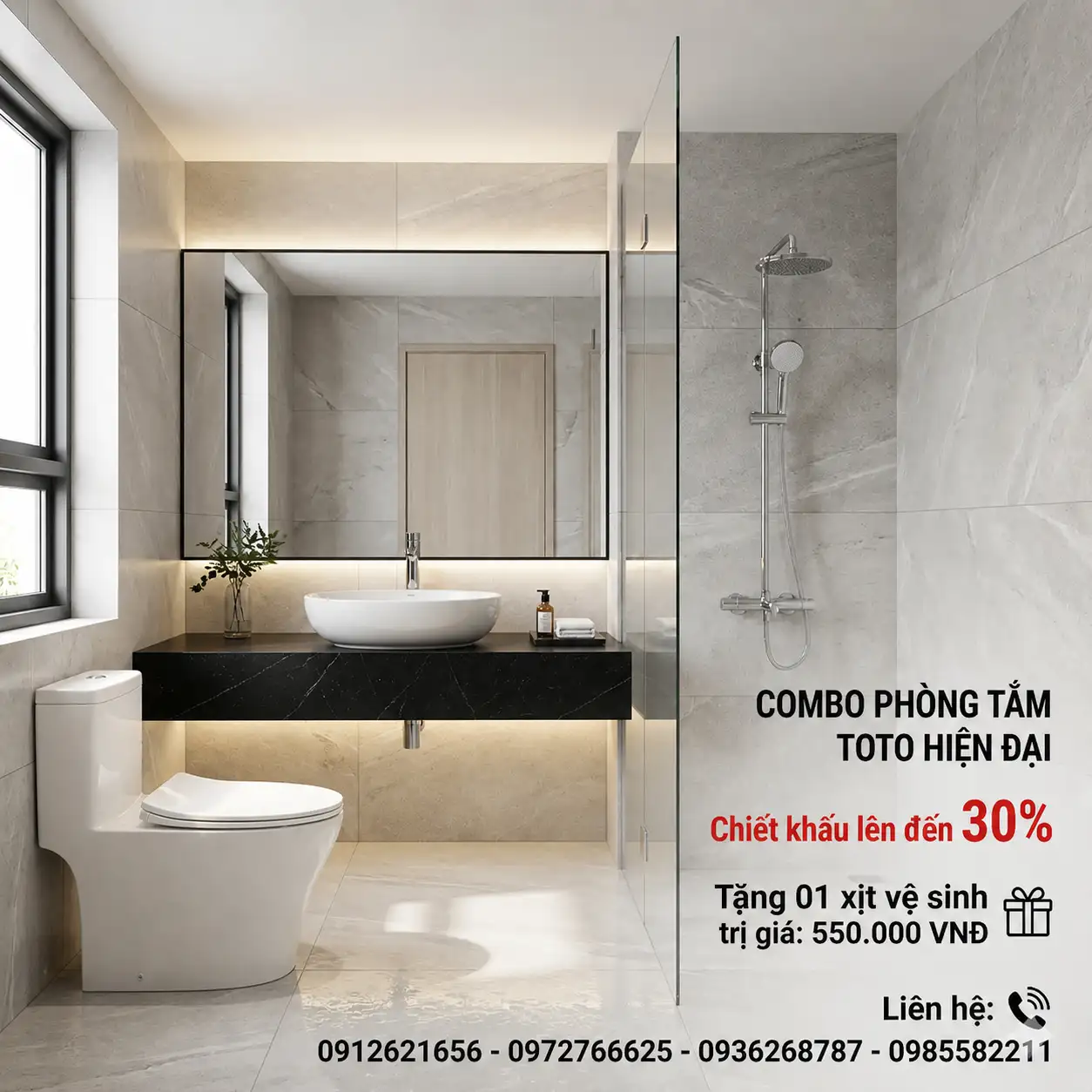 COMBO phòng tắm TOTO MS885DT8 - Số 2